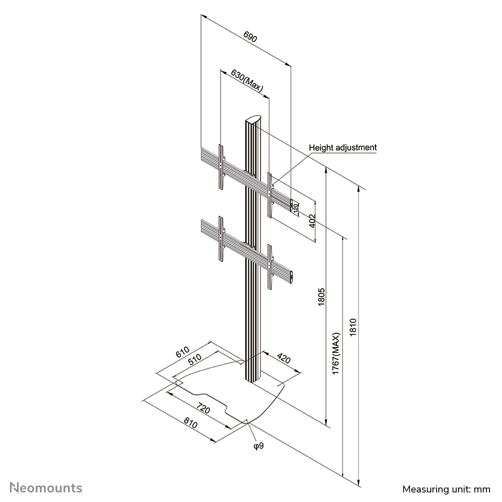 Neomounts by Newstar Pro Videowall Bodenständer